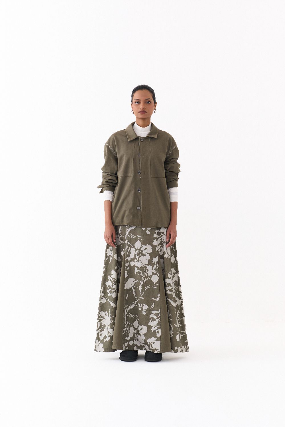 UNISEX JACKET CO ORD (SET OF 2)-OLIVE