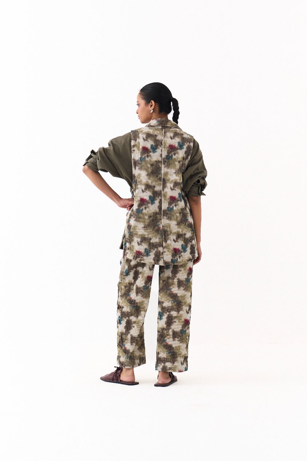 WAISTCOAT CO ORD (SET OF 3)-MULTICOLOR