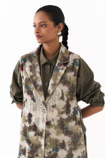 FLORAL WAISTCOAT -MULTICOLOUR