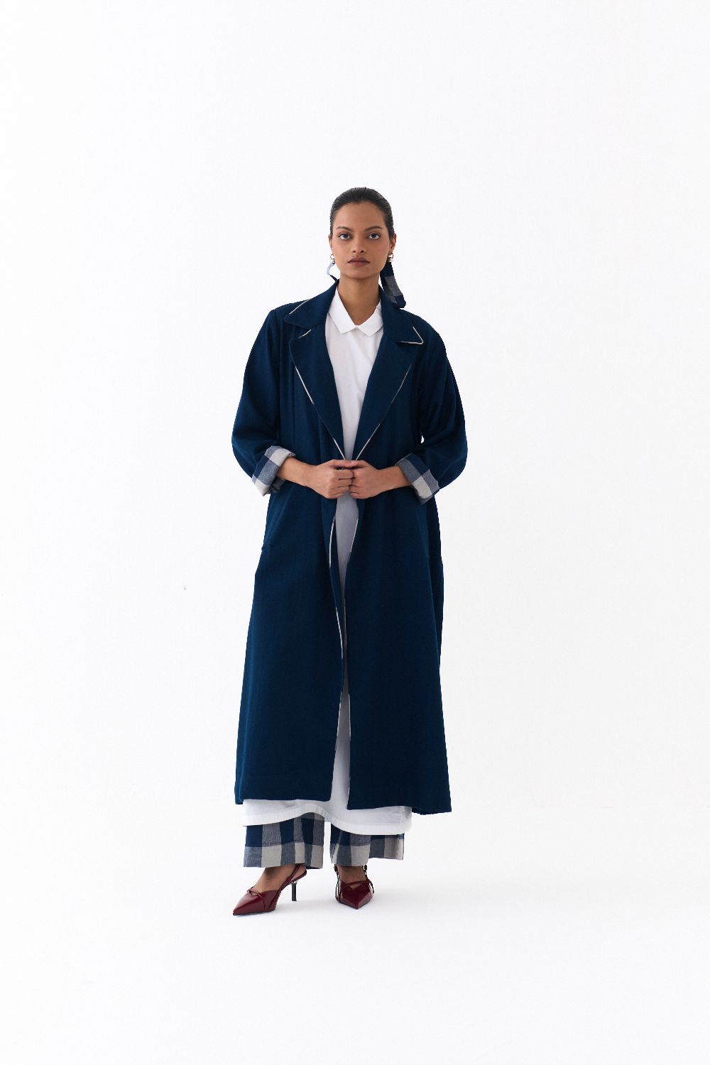 NOTCH COLLAR OVERLAY-NAVY