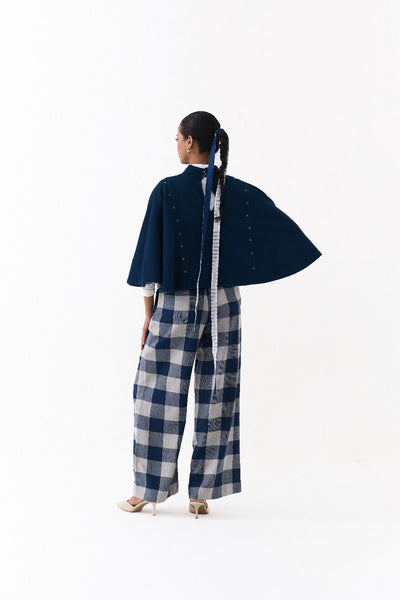 REVERSIBLE PONCHO CO ORD
(SET OF 2)-NAVY