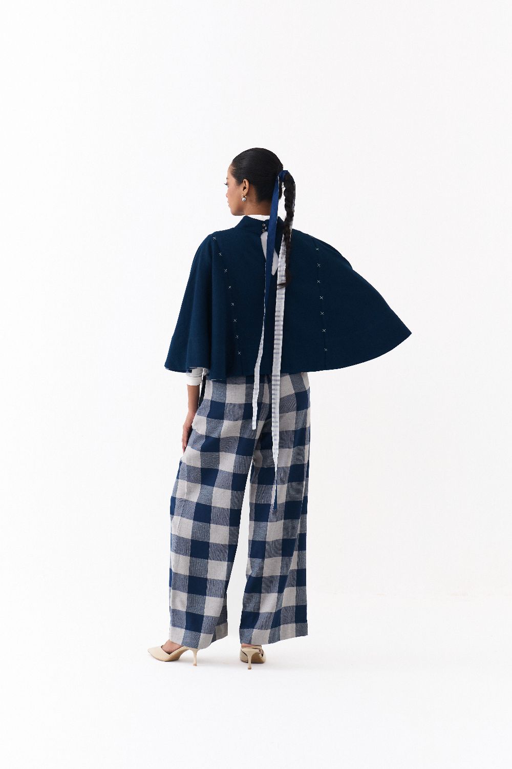REVERSIBLE PONCHO CO ORD
(SET OF 2)-NAVY