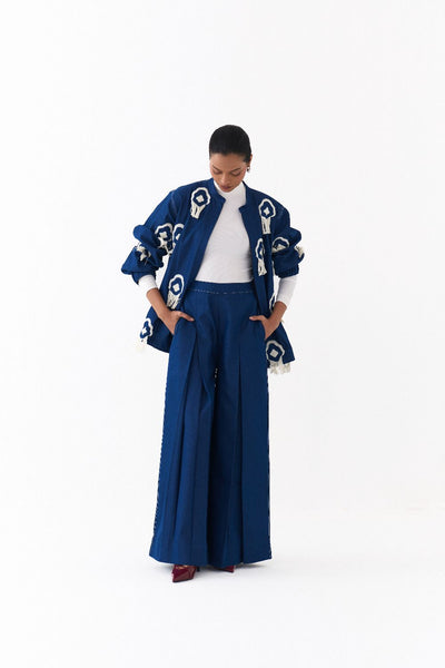 FRINGE BOMBER -DENIM BLUE