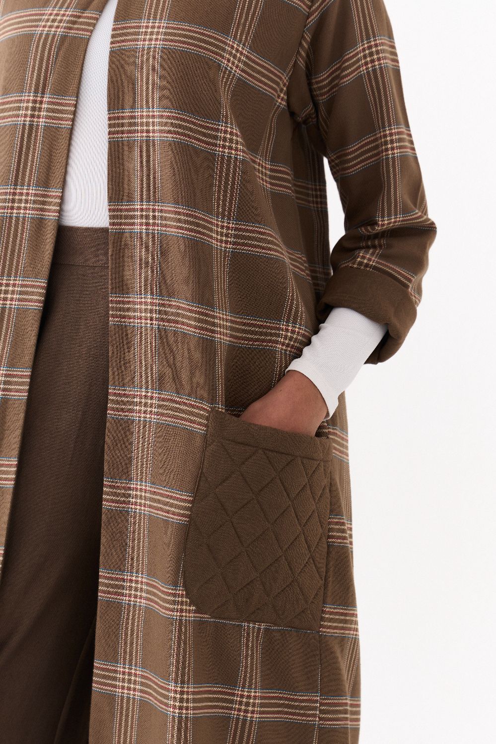 BACK PLEAT JACKET-CEDAR CHECK + CEDAR