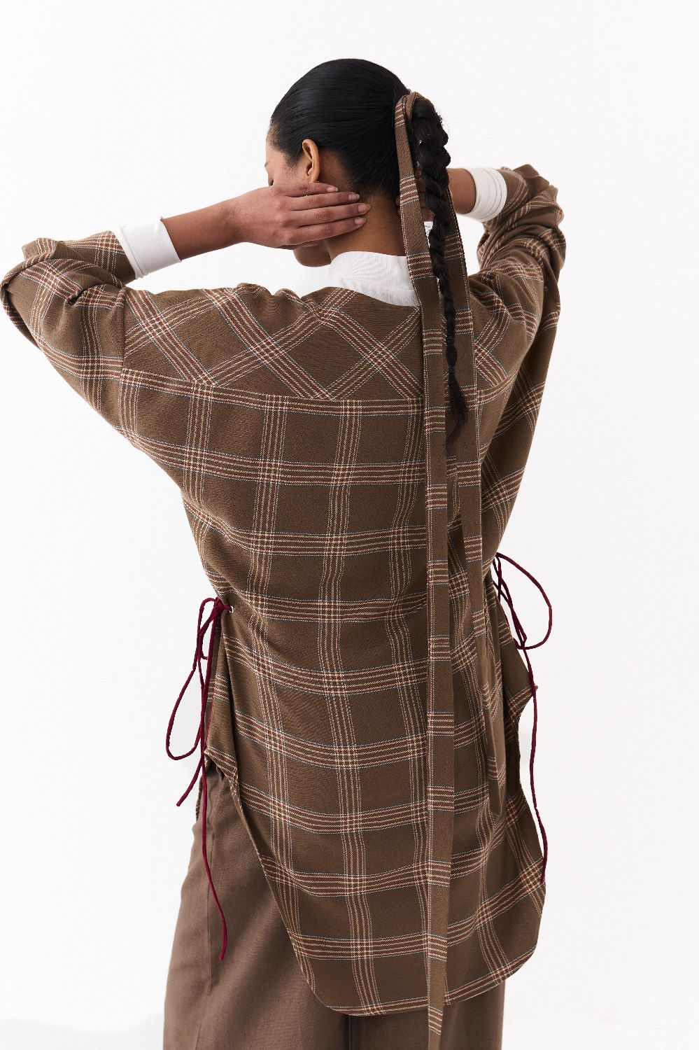 DRAWSTRING SHIRT CO ORD (SET OF 2)-CEDAR