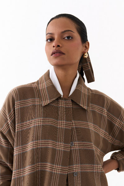 TWIST SKIRT CO ORD (SET OF 3)-CEDAR & WHITE