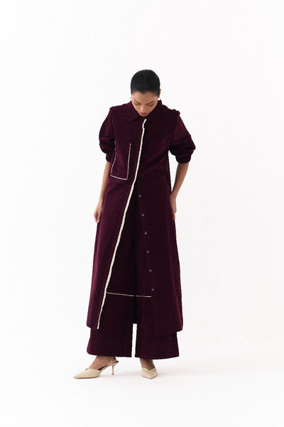 EVERYDAY U HEM SHIRT-WINE