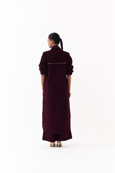 EVERYDAY U HEM SHIRT-WINE