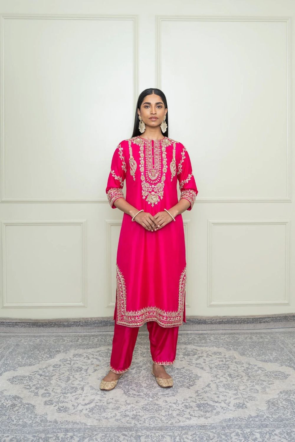 Aarini A-Line kurta with dogri salwar