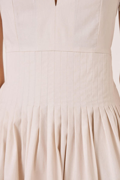 Aarini Ecru Cotton Dress