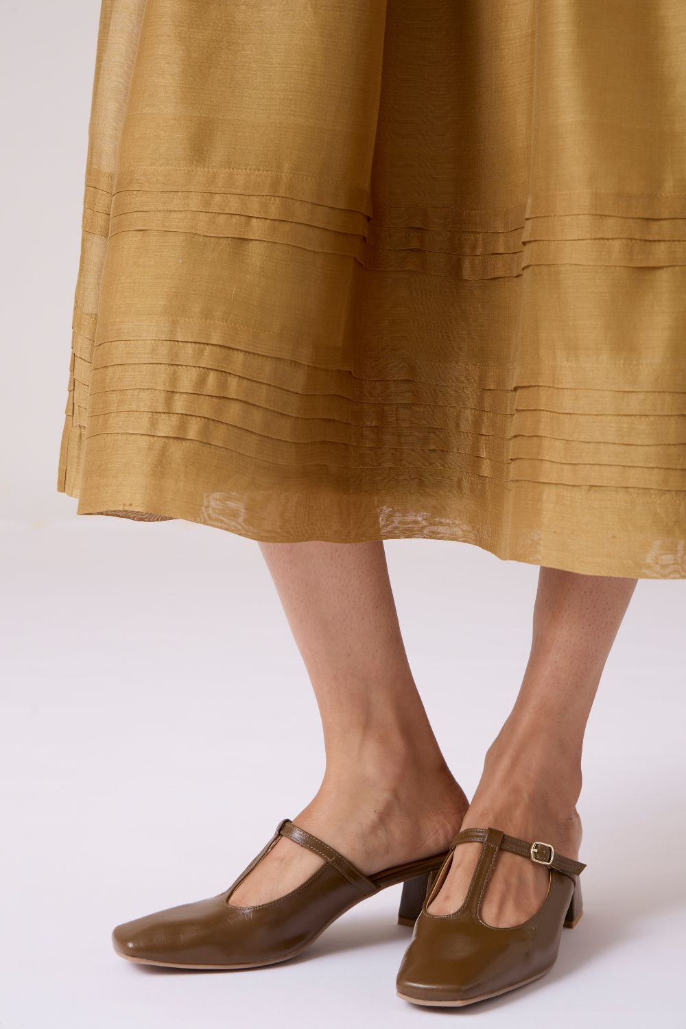 Aelia Yellow Handwoven Dress