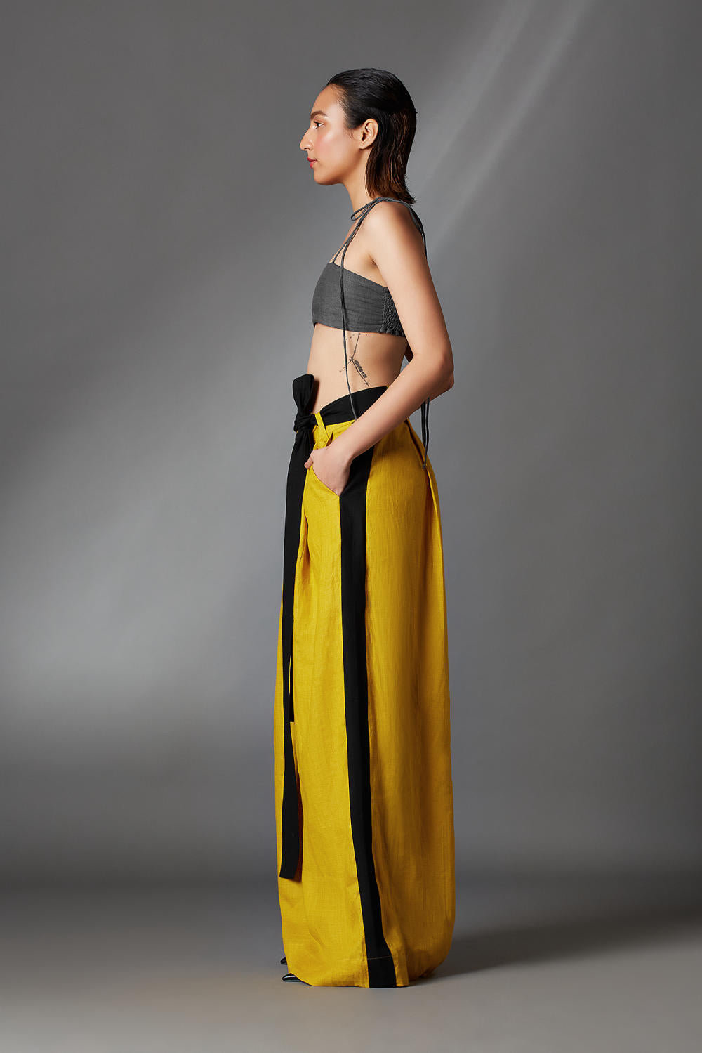 Aera Trousers in Mustard-Mustard