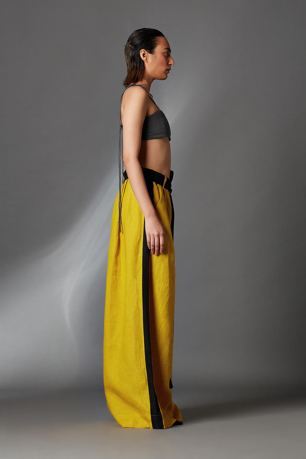 Aera Trousers in Mustard-Mustard