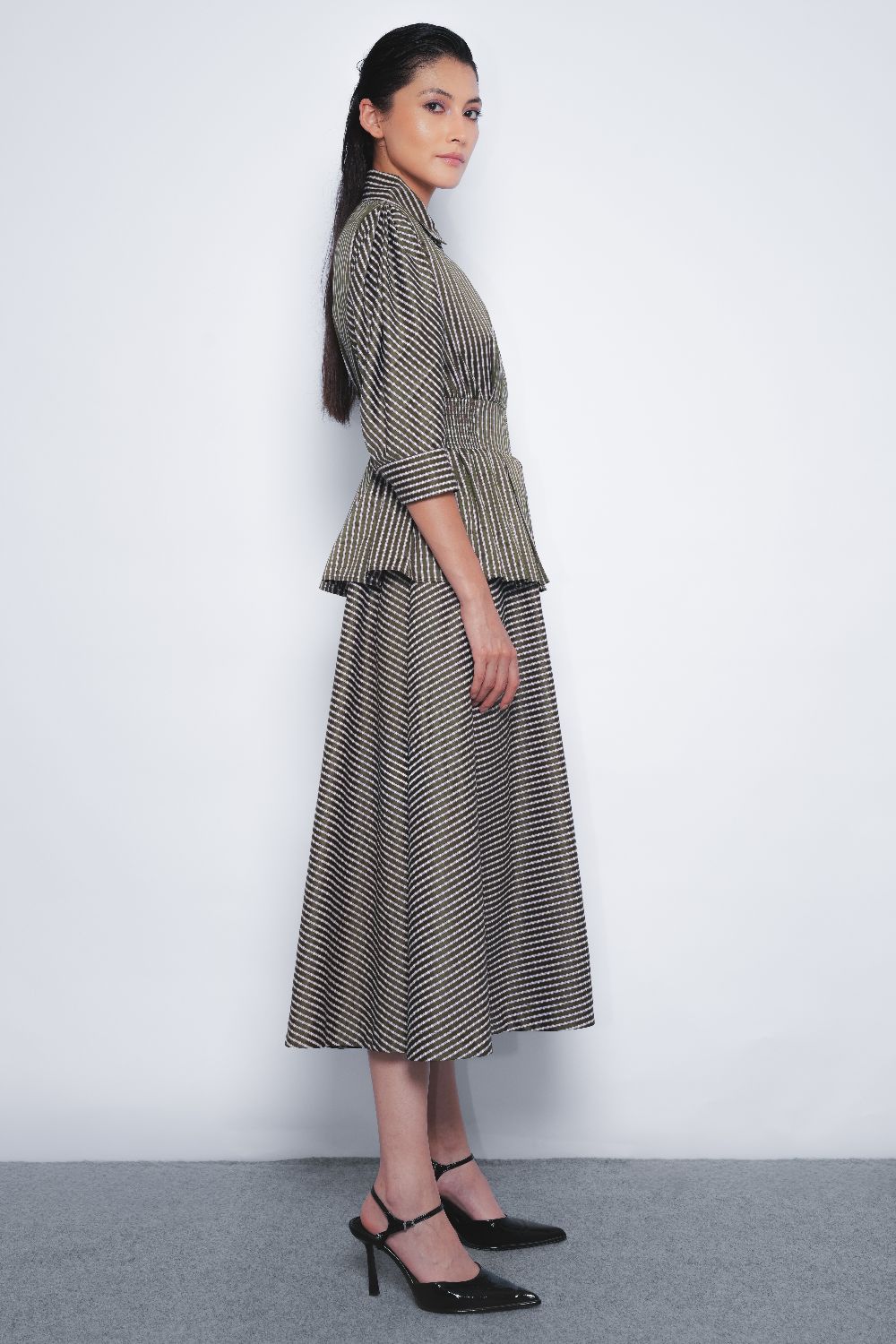 Ame Dress - Green and White Checkered