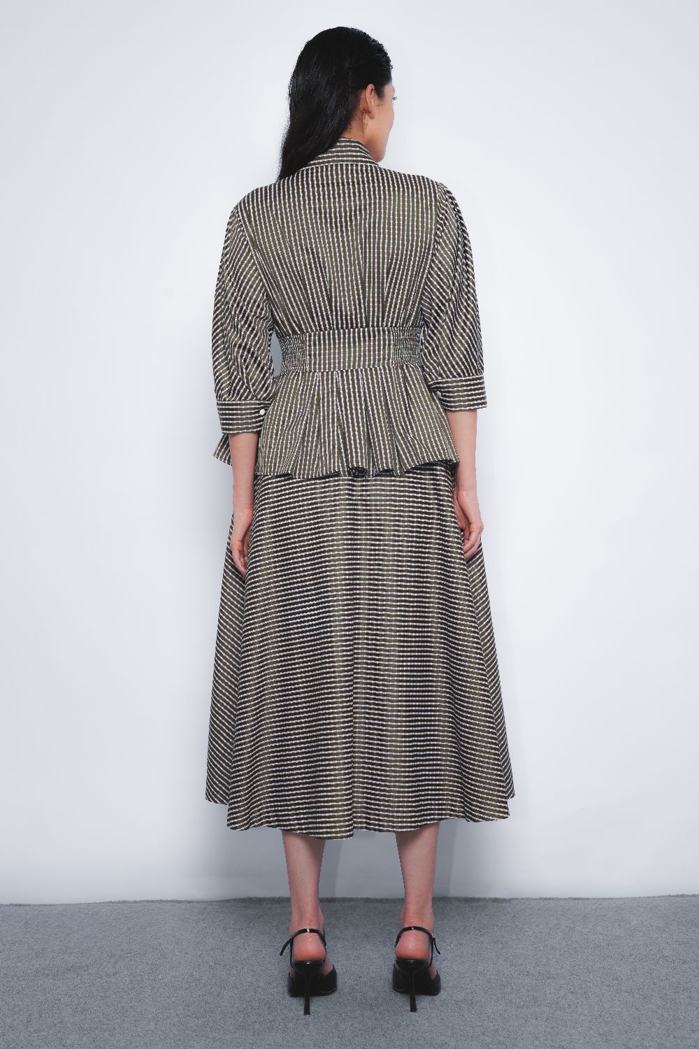 Ame Dress - Green and White Checkered