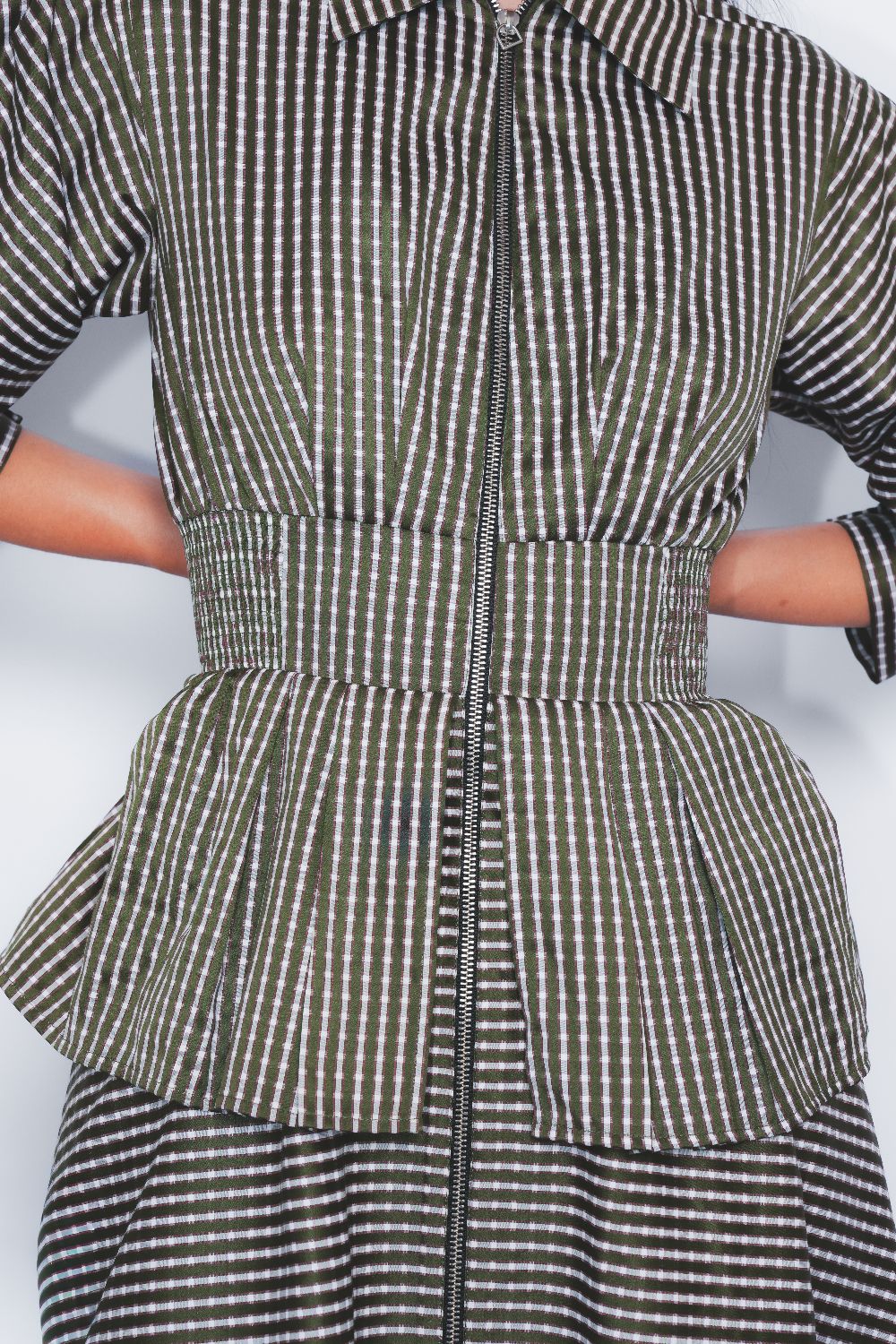 Ame Dress - Green and White Checkered