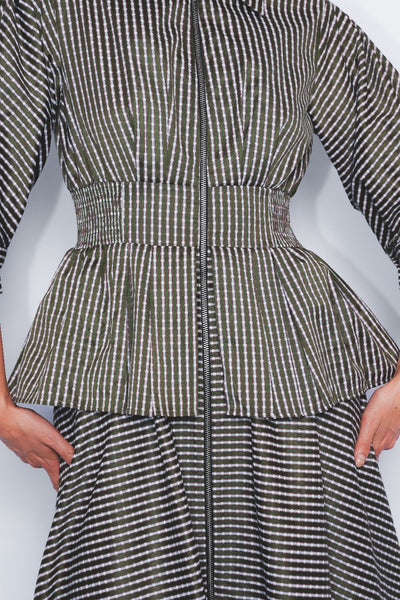 Ame Dress - Green and White Checkered