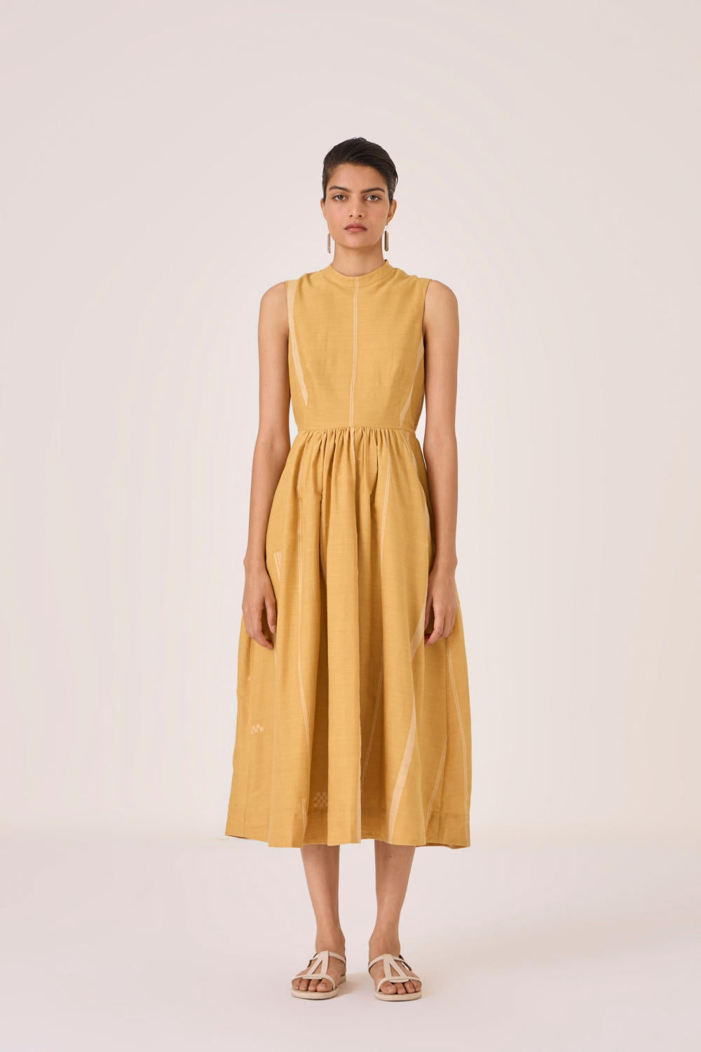Amor Yellow Handwoven Dress