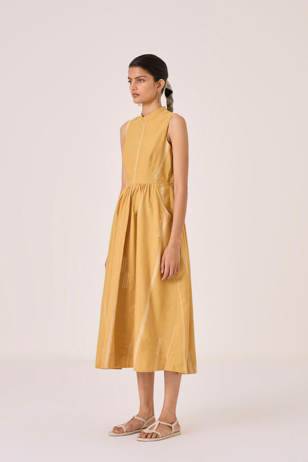 Amor Yellow Handwoven Dress