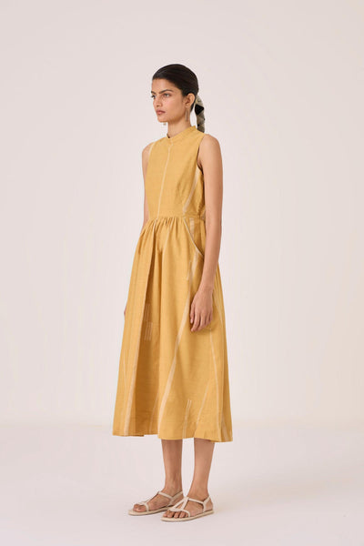 Amor Yellow Handwoven Dress