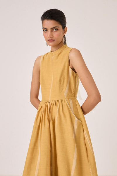 Amor Yellow Handwoven Dress