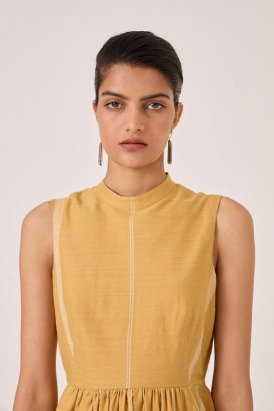 Amor Yellow Handwoven Dress