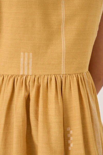 Amor Yellow Handwoven Dress