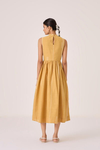 Amor Yellow Handwoven Dress