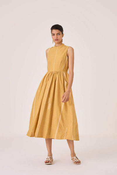Amor Yellow Handwoven Dress