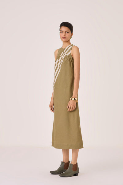 Anura Olive Midi Dress