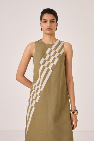 Anura Olive Midi Dress