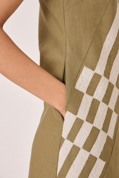 Anura Olive Midi Dress
