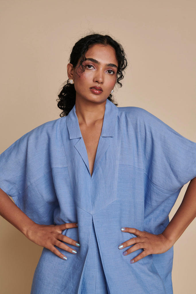 Ashwem Linen Kaftan Dress