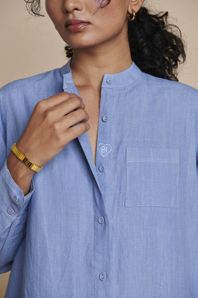 Ashwem Linen Shirt Dress