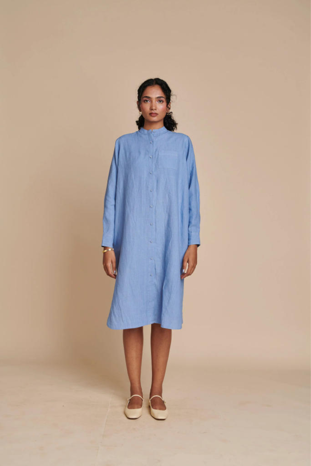 Ashwem Linen Shirt Dress