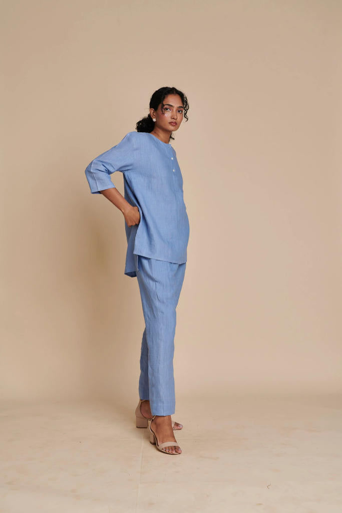 Ashwem Linen Short Kurta