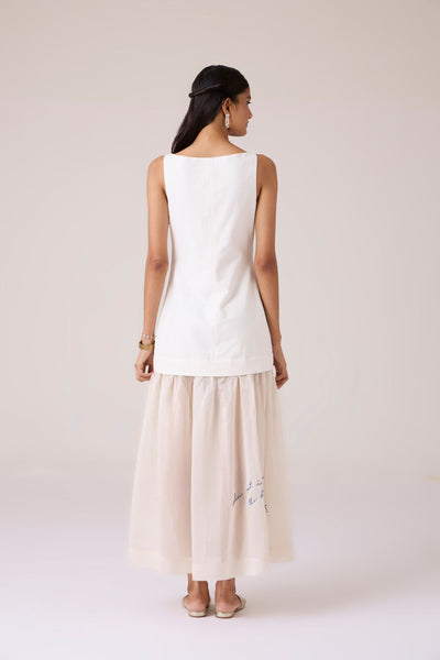Astra White Embroidered Maxi Dress