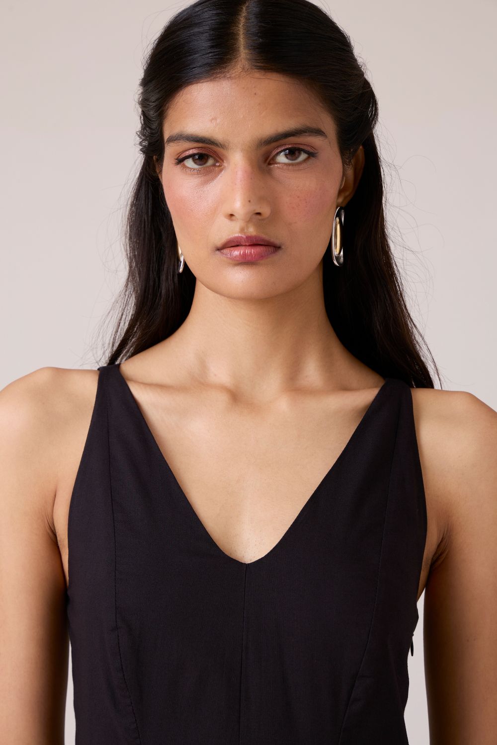 Aurora Black Panelled Dress