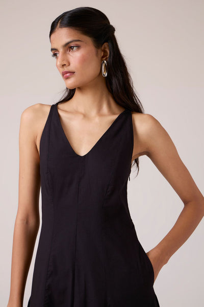 Aurora Black Panelled Dress