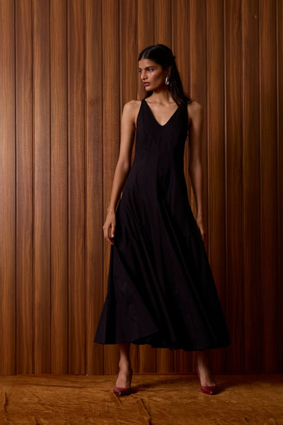 Aurora Black Panelled Dress
