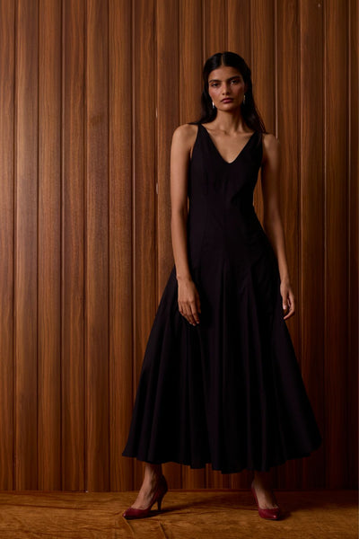 Aurora Black Panelled Dress