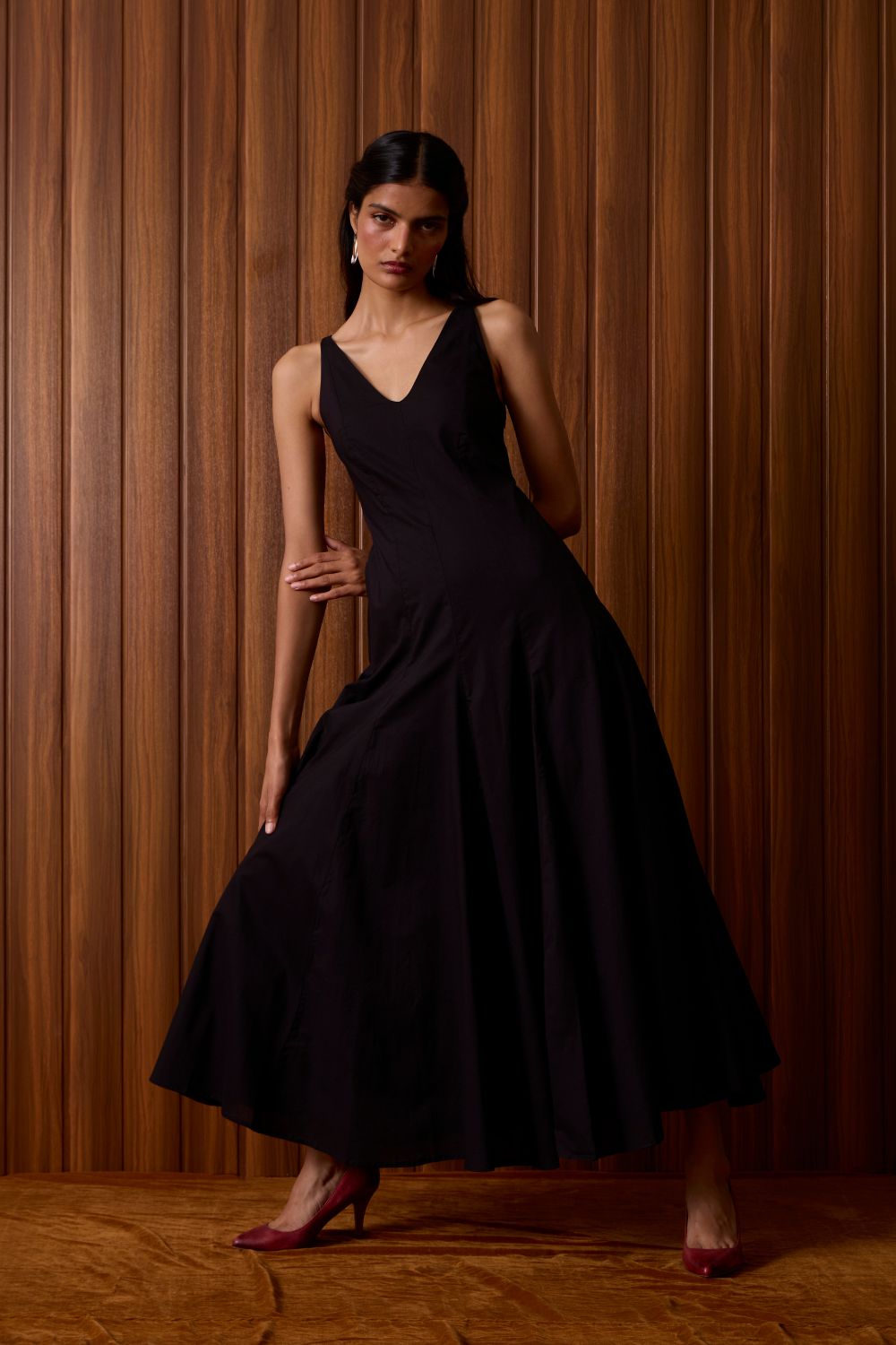 Aurora Black Panelled Dress