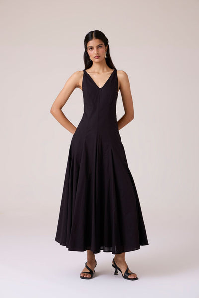 Aurora Black Panelled Dress