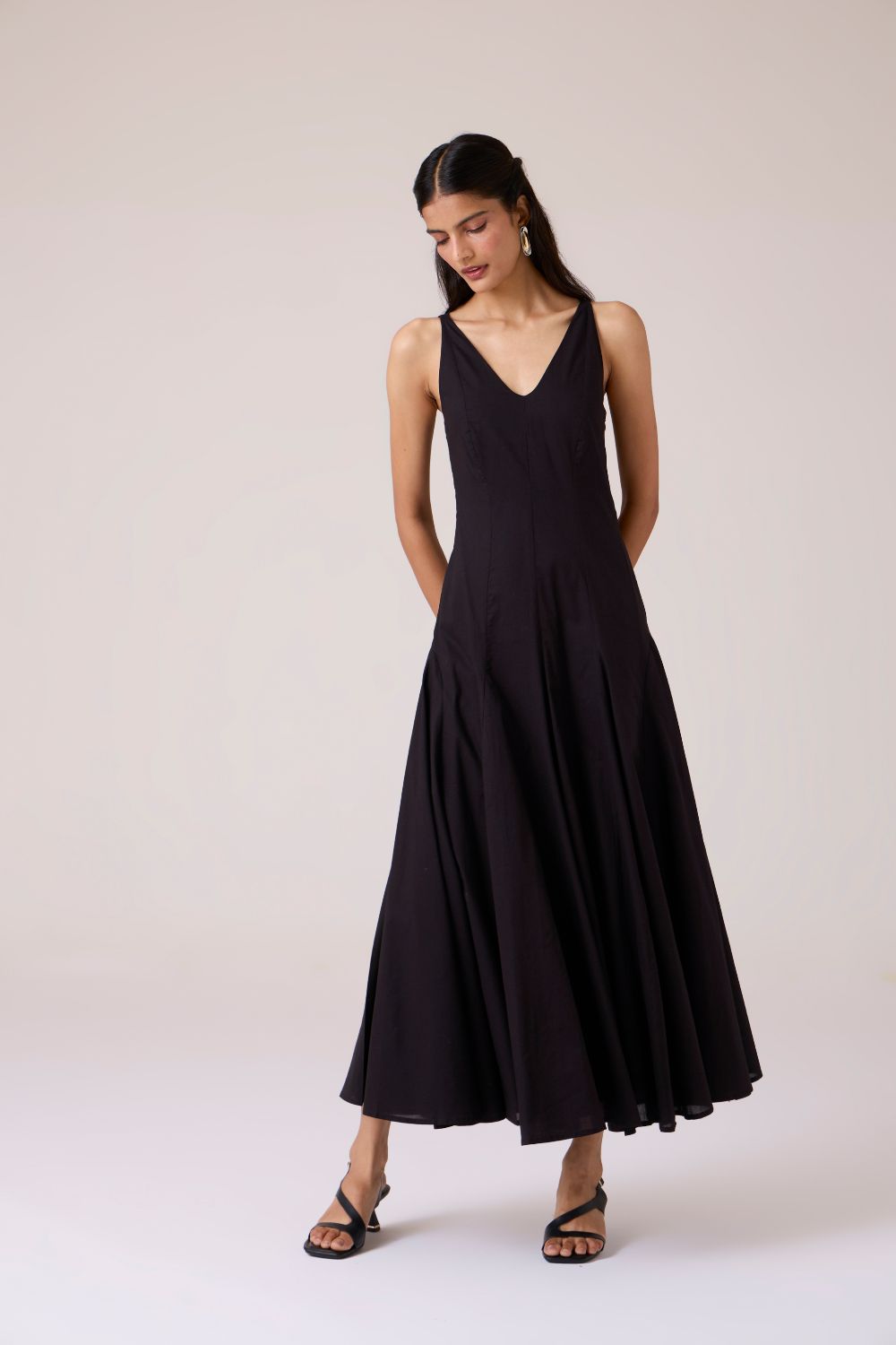 Aurora Black Panelled Dress