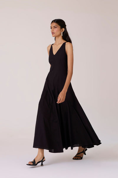 Aurora Black Panelled Dress