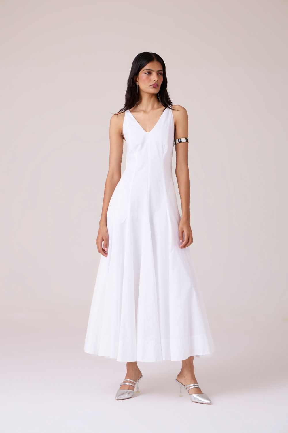 Aurora White Panelled Dress