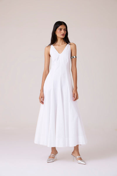 Aurora White Panelled Dress