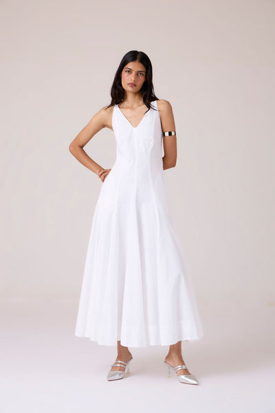 Aurora White Panelled Dress