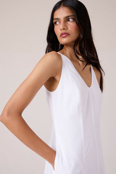 Aurora White Panelled Dress