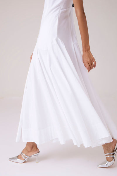 Aurora White Panelled Dress